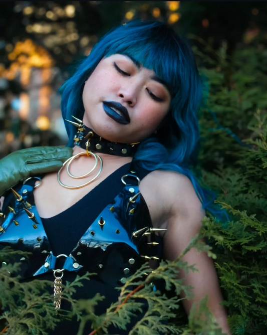 Mixed Spiked See Thru Choker